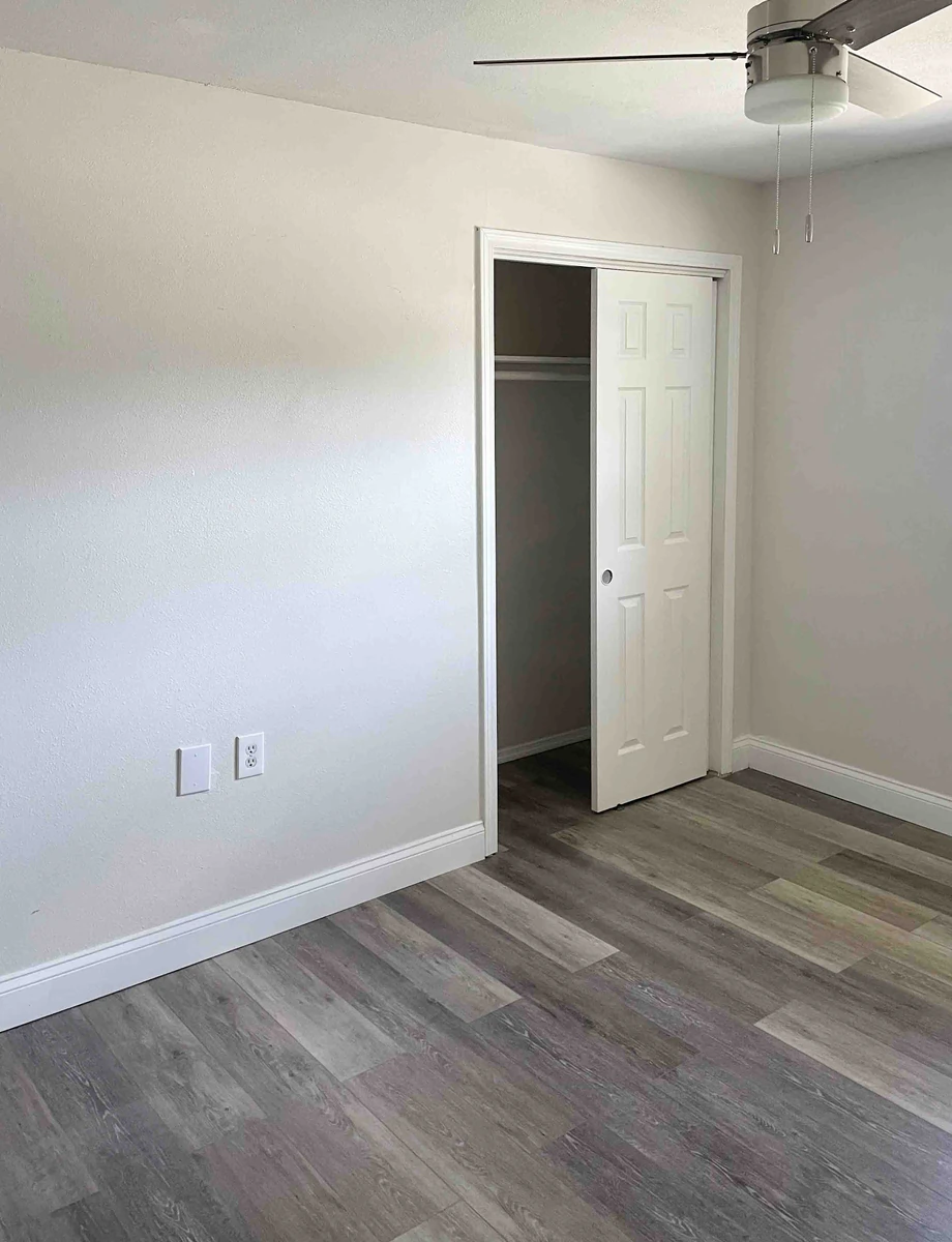 Interior door hung plumb and swinging clean on a shimmed frame by Guy A Remodeling